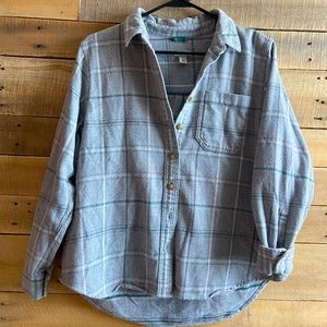 L.L Bean 100% Cotton Gray Flannel